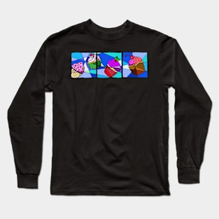 Cupcakes Mosaic Long Sleeve T-Shirt